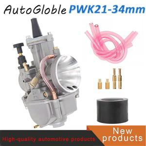 PWK 오토바이 기화기 파워 인젝션 레이싱 플랫 사이드 OKO Mikuni ATV Yamaha 범용 기화기 21 24 26 28 30 32 34mm