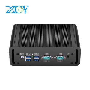 팬리스 산업용 미니 PC Intel N100 듀얼 이더넷 2x COM DB9 RS232 RS485 3G 4G LTE SIM 카드 슬롯 GPIO WiFi Windows Linux