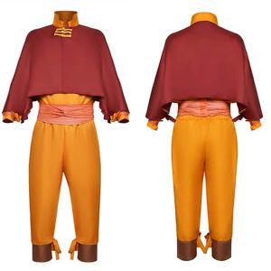 Aang 코스프레 의상 2024 Editio 아바타 할로윈 애니메이션 코믹 콘 아바타 의상을위한 마지막 Airbender 역할 놀이