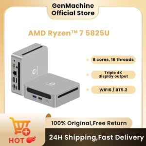 GenMachine Ryzen 7 5700U 5825U 5800H Ryzen 9 5900HX Windows 11 Ryzen 미니 PC DDR4 WIFI6 RTL8852, BT5.2 Diy 게임용 PC 컴퓨터