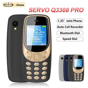 서보 Q3308Pro 3 SIM 카드 미니 휴대 전화 블루투스 다이얼 매직 음성 FM 통화 레코더 1.33 인치 소형 포켓 버튼 휴대 전화