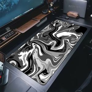 XXL 흑백 Strata Liquid 900x400 마우스 패드 컴퓨터 노트북 애니메이션 키보드 마우스 매트 대형 마우스 패드 키보드 데스크 매트