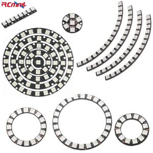 WS2812B 5050 RGB LED 링 Arduino Raspberry Pi용 통합 드라이버 WS2812가 포함된 7/8/12/16/24/60 비트 램프 조명