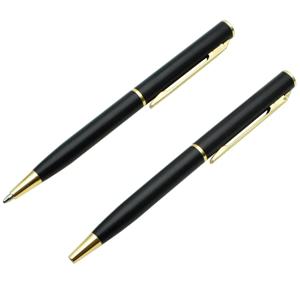 미니 회전식 포켓 사이즈 볼펜 금속 소재 0.7mm 검정 파란색 잉크 리필 볼펜 사무실 학교 용품 문구
