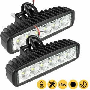 6 LED 자동차 작업등, 고휘도 스포트라이트, 범용 오프로드 자동차 트럭 운전 안개 헤드라이트, DRL 운전 램프, 12V
