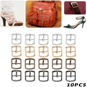10PCS 패션 금속 싱글 프롱 핀 버클 조절 가능한 롤러 슬라이드 하드웨어 신발 가방 가죽 벨트 다목적 롤러