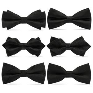 남자를위한 1PCS 나비 넥타이 웨딩 Bowtie 블랙 넥 넥타이 조정 가능한 Bowknot 클래식 나비 넥타이 성인 더블 넥타이 비즈니스 선물