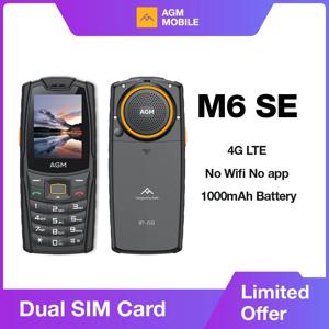 AGM M6 SE 러기드폰 강력한 103dB 스피커 2.4인치 화면 4G 듀얼심 BT5.1 FM 라디오 IP68/IP69K-노인 친화적