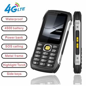 EAOR 4G LTE 방수 러기드 대용량 배터리 보조배터리 기능 키패드 2.8인치 IPS 디스플레이 볼륨 측면 키 SOS 플래시라이트 휴대폰