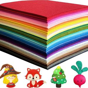 40/20/10Pcs 새로운 펠트 패브릭 시트 모듬 된 색상 패치 워크 바느질 DIY 공예 사각형 부직포 1mm 두꺼운 수제 직물 직조