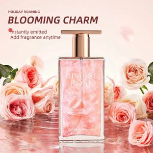 50ml 그라스 로즈 향수, 오래 지속되는 향기, 여성용 오 드 뚜왈렛 미스트 스프레이, 데일리 사용 및 커플 선물용