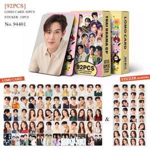 92 개/대 GMMTV 시리즈 레이저 Lomo 카드 OffGun EarthMix JoongDunk HD 포토 카드 스티커 팬 선물
