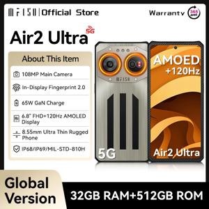 IIIF150 에어2 울트라 5G 러기드 폰 안드로이드 스마트폰 6.8인치 FHD+ 120Hz 플렉서블 AMOLED 디스플레이 16GB+512GB 108MP 카메라 폰