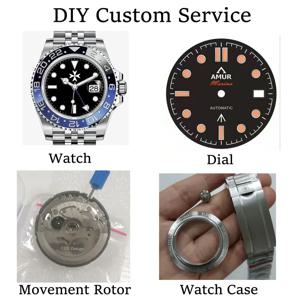 맞춤 주문 DIY NH35 MIYOTA8215 PT5000 자동 남성 시계/시계 다이얼/시계 케이스/시계 크라운/시계 스트랩 레이저 각인