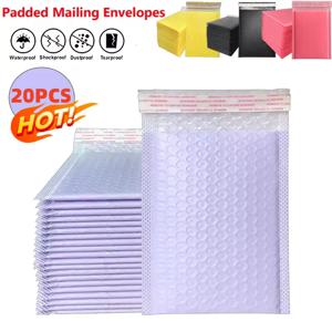 20PCS 버블 메일러 컬러 폼 봉투 가방 셀프 씰 메일러 패딩 봉투 가방 버블 메일링 가방 배송 패키지 가방