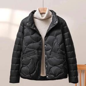 가을 겨울 여성 패션 스탠드 칼라 다운 코트 초경량 90% 화이트 덕다운 재킷 방풍 여성 페더 푸퍼 파카