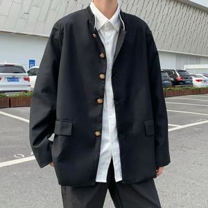 봄 남성 캐주얼 재킷 작은 양복 일본식 DK 유니폼 학생 코트 Gakuran 청소년 패션 의류
