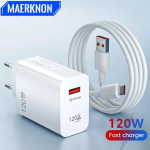 GaN 120W USB 충전기 퀵차지 3.0 EU/US 플러그 휴대폰 충전 어댑터 타입 C 케이블 아이폰 삼성 샤오미 화웨이 고속 충전기