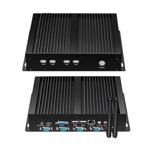 팬리스 산업용 미니 PC 인텔 코어 i5-3317U 셀러론 1037U 4x DB9 COM RS232 8xUSB 미니 PCIe Windows XP/7/8/10 Linux