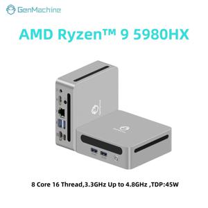 젠머신 미니 PC 컴퓨터 게이밍 AMD 라이젠 9 5980HX 8코어 16스레드 4.8GHz 45W 듀얼 HDMI LAN WIFI6 오피스 DDR4 NVMe 컴퓨터