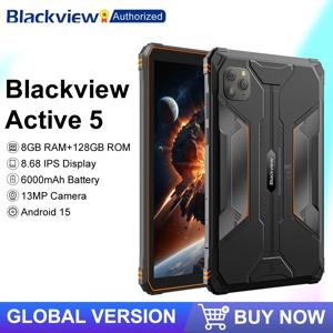 블랙뷰 액티브 5 러기드 태블릿 PC 8.68인치 IPS 6GB 128GB 13MP 카메라 6000mAh 4G 안드로이드 15 NFC 글로벌 버전 (구글 플레이 지원)