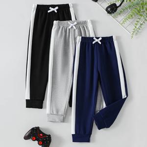 1/3 조각 가을, 겨울 얇은 어린이 솔리드 컬러 접합 캐주얼 스포츠 운동복 소년과 소녀 유행 바지
