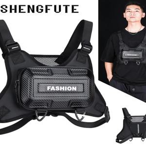 트렌디한 다기능 전술 가슴 가방 작업복 스타일 라이딩 스트릿 스타일 조끼 가방 인스 오토바이 가슴 가방 스포티 하드 쉘