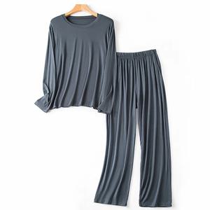 XL-6XL 남성 파자마 세트 플러스 사이즈 모달 소프트 슬립웨어 남성 봄 가을 루즈 홈웨어 의류 피자마 옴브레 라운지 수트
