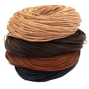 DIY 목걸이 및 팔찌 액세서리 용 5m 정품 소 가죽 라운드 로프, 보석 만들기 및 땋은 공예에 이상적