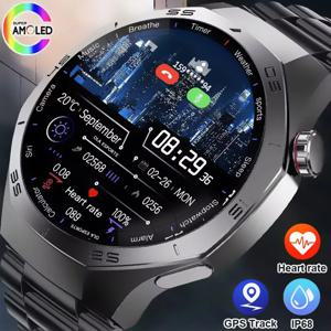 2025년 신제품 안드로이드 iOS 스마트워치 남성용 HD AMOLED 스크린 GPS 모션 트랙 하트레이트 블루투스 통화 스마트워치 방수