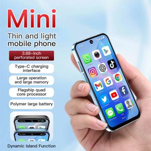소예스 XS19 3G 미니 스마트폰 안드로이드 10.0 듀얼 SIM 대기 3.88인치 HD 모바일폰 2GB+16GB 2000mAh 소형 휴대폰 얼굴 인식