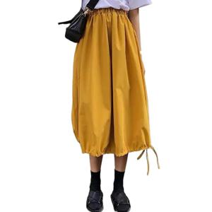 플러스 사이즈 롱 스커트 고품질 봄 가을 브랜드 여성용 면 린넨 스커트 핫 패션 힙합 랜턴 스커트