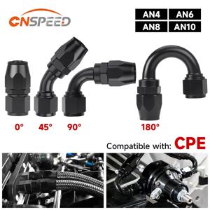 유니버셜 AN4 AN6 AN8 AN10 자동차 오일 쿨러 키트 알루미늄 0 45 90 180도 오일 연료 가스 스위블 CPE 호스 피팅 어댑터
