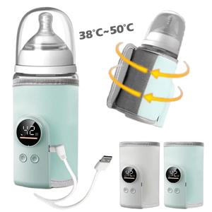 USB 아기 우유 데우개 아기 수유컵 히터 휴대용 스마트 온도 조절 젖병 데우개 슬리브 야외 여행용품