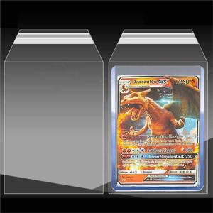 100PCS 투명 보호 슬리브는 포켓몬 TCG 게임 트레이딩 스포츠 카드 프로텍터용 35PT-100PT 하드 플라스틱 카드 홀더에 적합합니다.