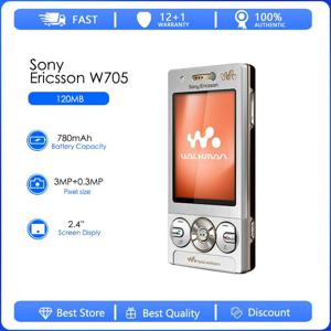 소니 에릭슨 W705 리퍼브 상품-오리지널 언락 W705U 휴대폰 2G FM 언락 휴대폰 무료 배송