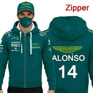 애스턴 마틴 후드 스웨트셔츠, F1 팀 스타일, 부드럽고 피부 친화적, 최상의 편안함, 트렌디하고 스타일리쉬, 스트리트 스타일링에 적합