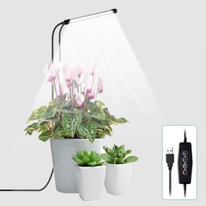 LED 식물 성장 램프 USB 전체 스펙트럼 6000K 원예 식물 램프, 재배 식물의 실내 개화를 제어하는 미니 벨트.