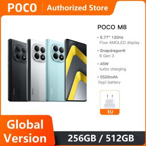 글로벌 버전 휴대폰 POCO M8 5G 스마트폰 스냅드래곤 ®   6세대 3 6.77인치 플로우 AMOLED 디스플레이 5520mAh 배터리 45W NFC