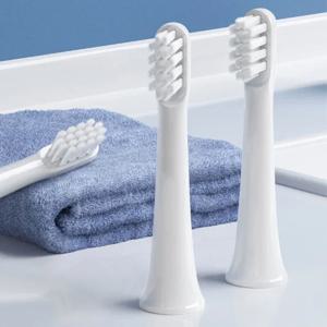 XIAOMI MIJIA T100 교체용 브러시 헤드용 8PCS 소닉 전동 칫솔 진공 듀폰 소프트 브리슬 적합한 노즐