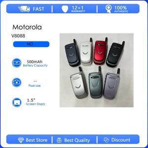 리퍼브 상품-오리지널 V8088 모토로라 V8088 탈착식 배터리 500mAh 휴대폰 도매 무료 배송 영어만 지원