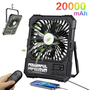 책상용 선풍기 휴대용 미니 선풍기 접이식 테이블 팬 20000/1200mAh USB 충전식 벽걸이 선풍기 학생용 데스크탑 걸이형 선풍기 캠핑 텐트 팬