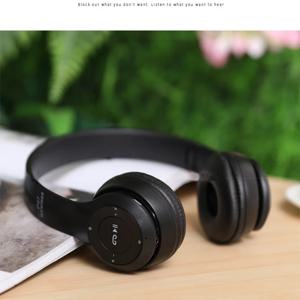 P47 블루투스 5.0 무선 접이식 헤드셋 스테레오 스포츠 게이밍 헤드폰 (마이크 포함)