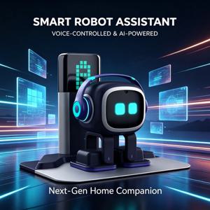 EMO 스마트 AI 로봇 2025 - 음성 제어, 얼굴 인식 및 홈 오토메이션, 스마트 오피스용 교육용 동반 로봇