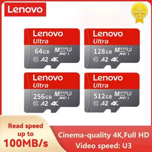 레노버 1TB U3 V30 마이크로 SD 카드 고속 TF 플래시 카드 (휴대폰 카메라, 닌텐도 스위치용) 512GB 256GB 128GB 64GB SD 메모리 카드