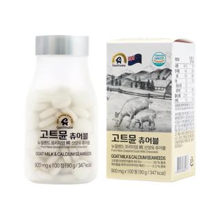 고트뮨 뉴질랜드 프리미엄 순 산양유 단백질 츄어블 100정(90g) x 3개