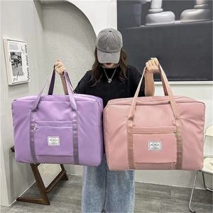 대용량 접이식 여행 가방 방수 러기지 토트 핸드백 여행 더플백 짐 요가 수납 숄더백 여성 남성용