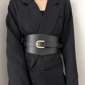 1피스 레트로 벨트, 여성용 루즈핏 및 타이트핏 탄성 장식 벨트, 정장 코트와 스웨터와 함께 사용 가능, 패셔너블하고 다용도로 활용 가능