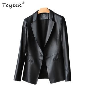 Tcyeek 리얼 가죽 자켓 여성 의류 정장 칼라 천연 양가죽 정장 재킷 2026 코트의 새로운 스타일 슬림 피트 Casaco Feminino