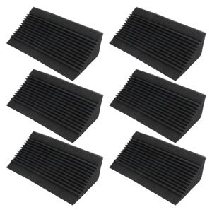 A51M-6 PCS 어쿠스틱 폼 차콜/블랙 베이스트랩 흡음 스튜디오 방음 코너 벽 12 X 12 X 24 Cm